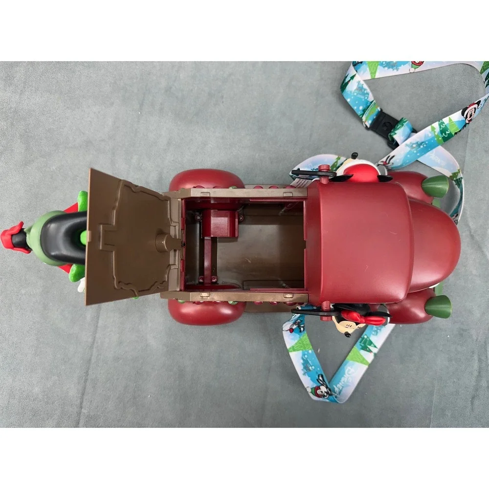 Disney Parks 2025 Christmas Mickey Minnie Goofy Red Truck Popcorn Bucket Lanyard